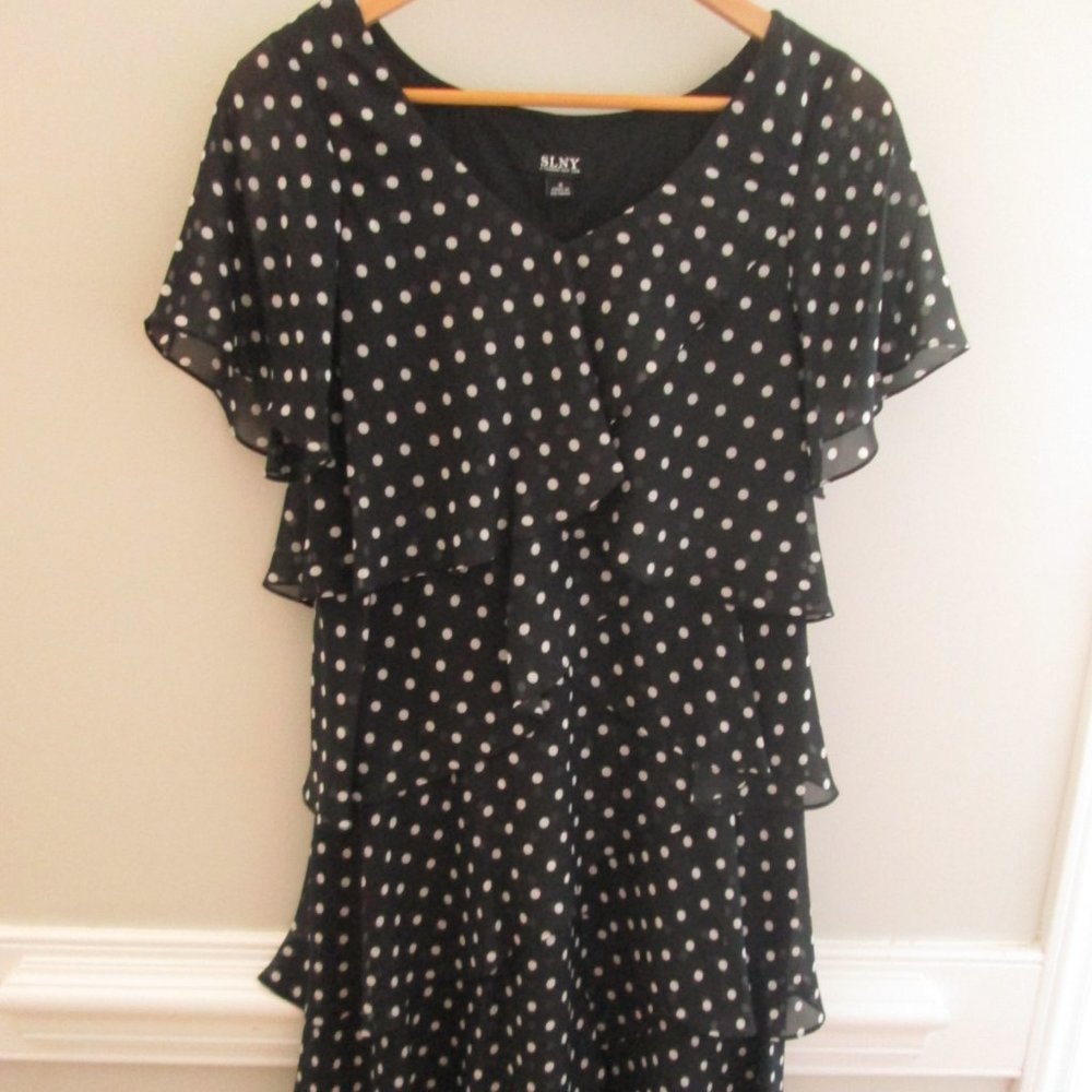 NWT 'SLNY' Black/White Dress Size 6 Lined